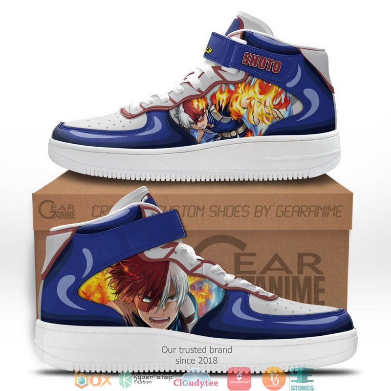 Shoto Todoroki My Hero Academia Anime High Air Force Sneaker
