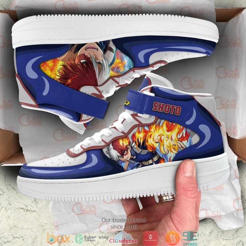 Shoto Todoroki My Hero Academia Anime High Air Force Sneaker 4 Shoto Todoroki My Hero Academia Anime High Air Force Sneaker 1 2 3