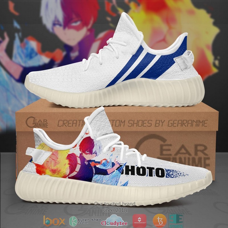 Shoto Todoroki My Hero Academia Anime Yeezy Sneaker Shoes