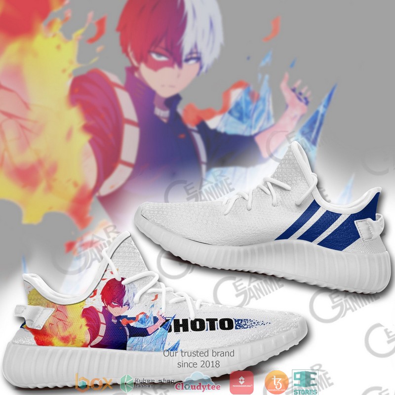 Shoto Todoroki My Hero Academia Anime Yeezy Sneaker Shoes 1