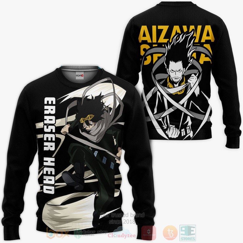 BEST Anime Shouta Aizawa My Hero Academia All Over Print Hoodie-Bomber Jacket 2 Shouta Aizawa Custom Anime My Hero Academia 3D Hoodie Bomber Jacket 1