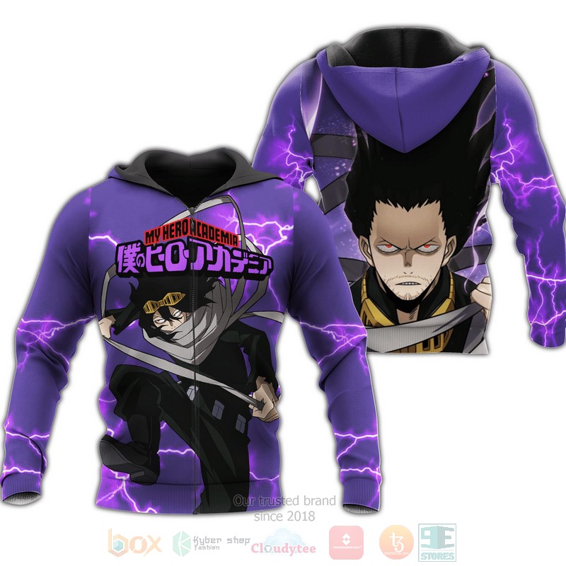 Shouta Aizawa Zip My Hero Academia Anime 3D Zip Hoodie