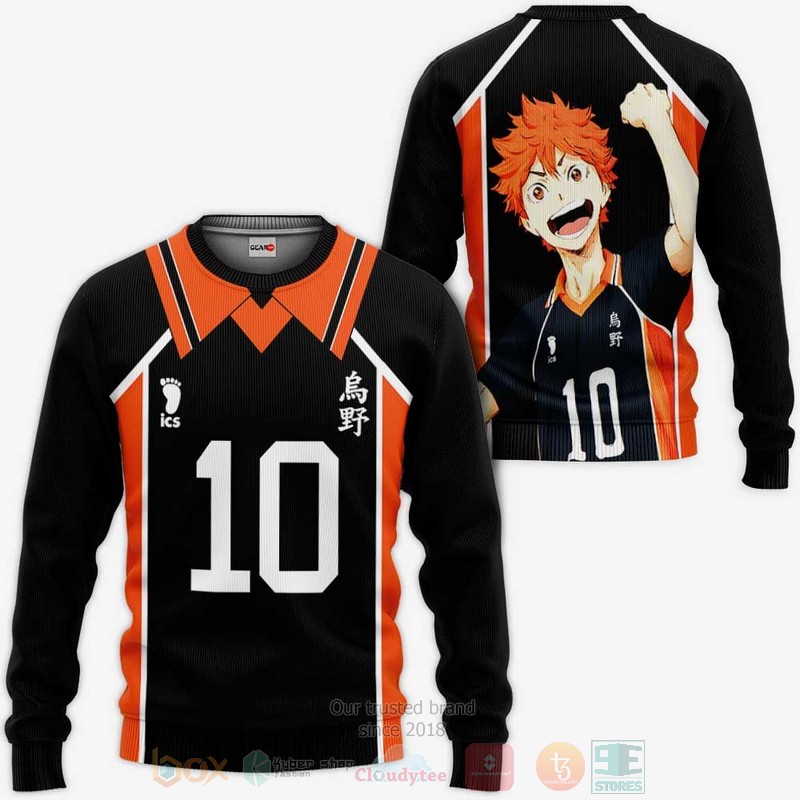BEST Anime Shoyo Hinata Karasunos Haikyuu 3D Hoodie, Shirt 2 Shoyo Hinata Karasunos Haikyuu Anime 3D Hoodie Shirt 1