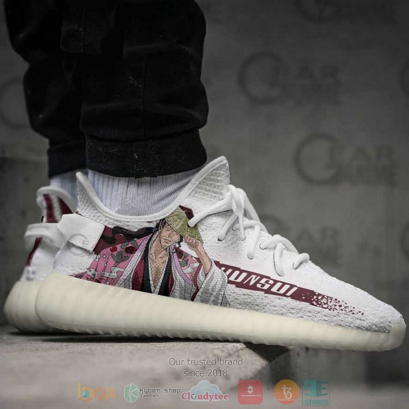 BEST Shunsui Kyoraku Bleach Yeezy Shoes Sneaker 4 Shunsui Kyoraku Bleach Anime Yeezy Shoes 1 2 3
