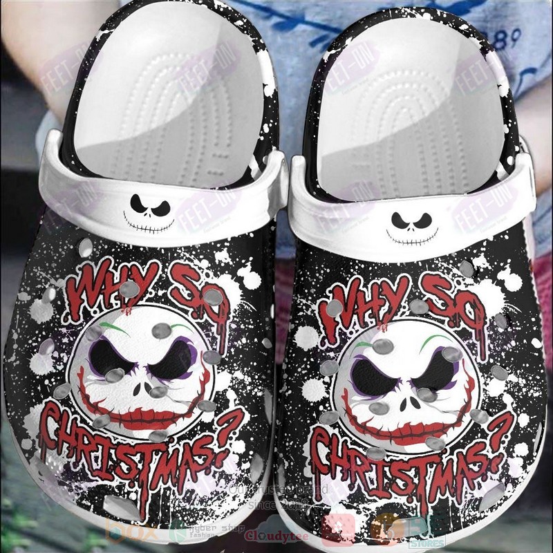 BEST Skellington Why So Christmas Crocs Crocband Shoes 3 Skellington Why So Christmas Crocband Crocs Clog Shoes