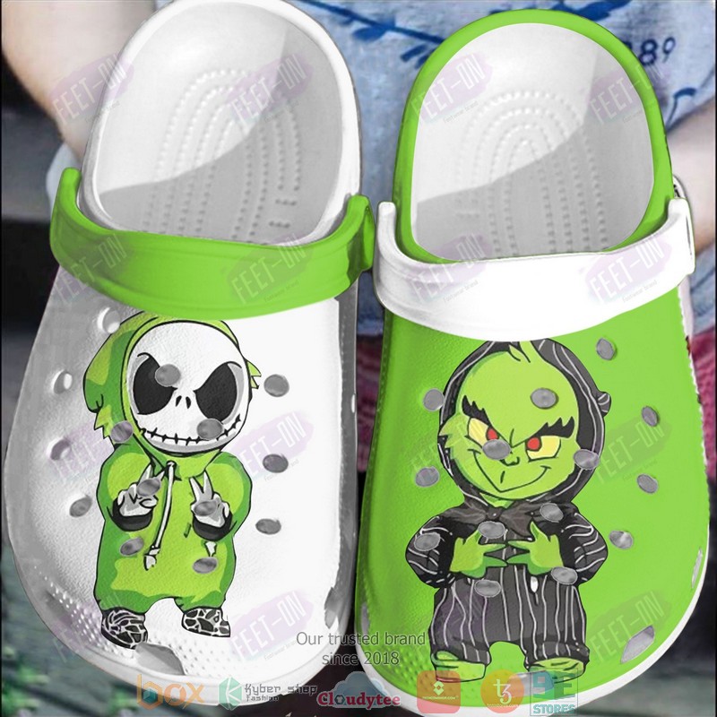 Skellington and Grinch Halloween Cute Crocband Crocs Clog Shoes