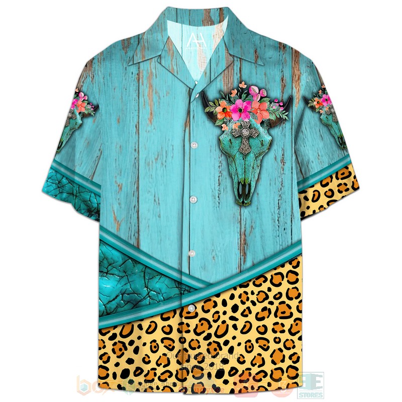 Skull Deer Leopard Hawaiian Shirt