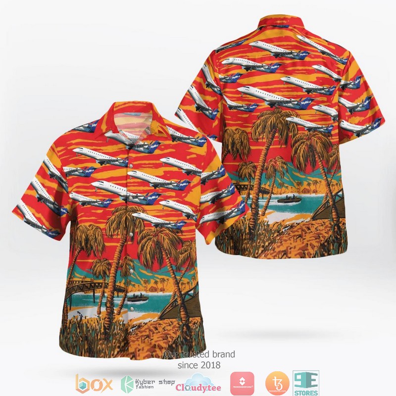 SkyWest CRJ 200 Hawaiian Shirt word3