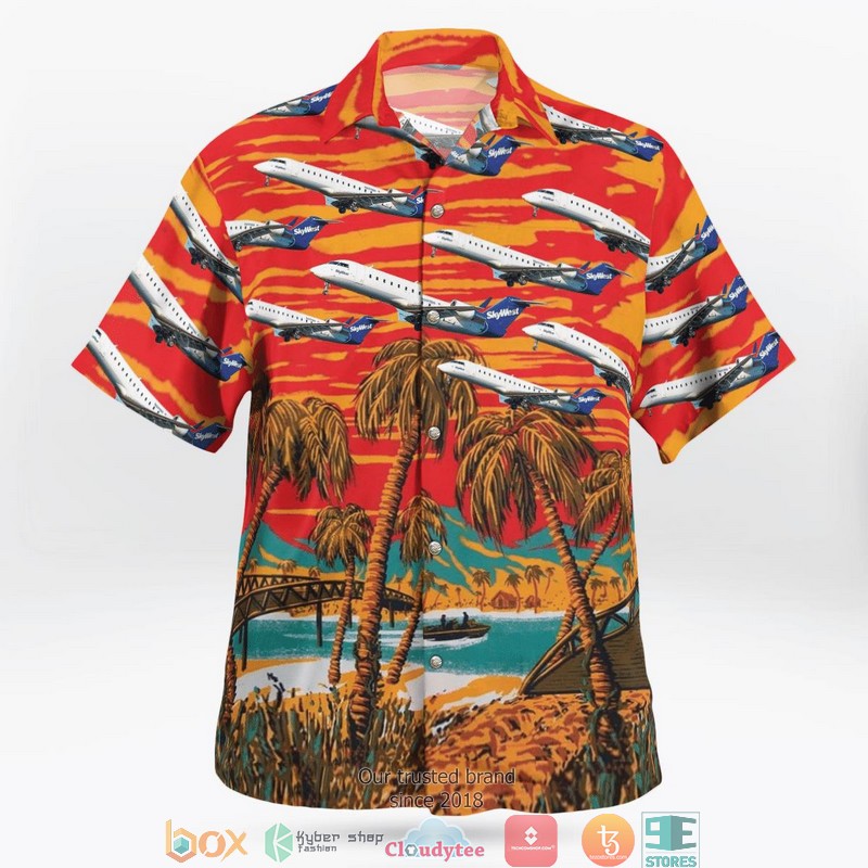 SkyWest CRJ 200 Hawaiian Shirt 3 SkyWest CRJ 200 Hawaiian Shirt word3