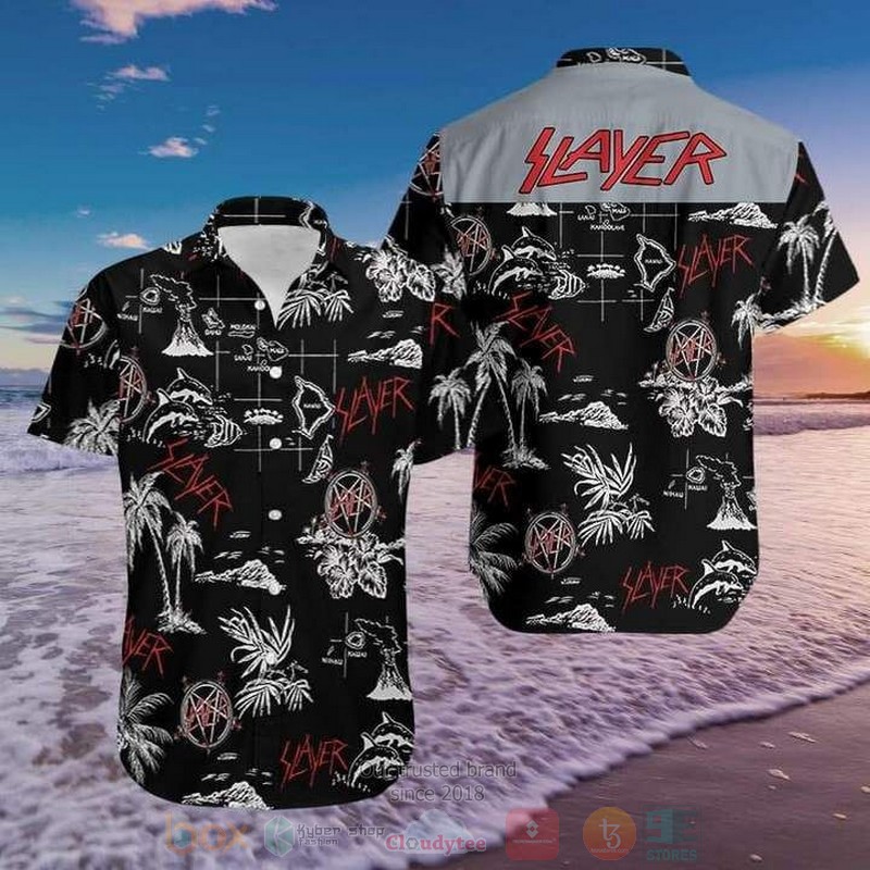 BEST Slayer Rock Band Music Aloha All Over Print Tropical Shirt 2 Slayer Rock Band Music Aloha Short Sleeve Hawaiian Shirt