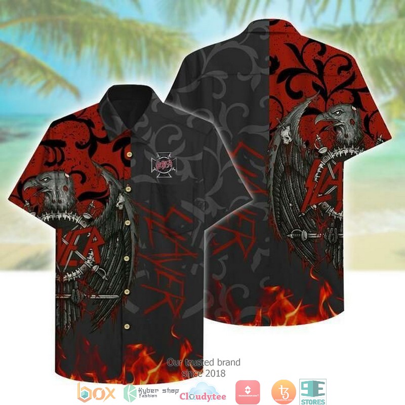 Slayer V Short Sleeve Hawaiian Shirt