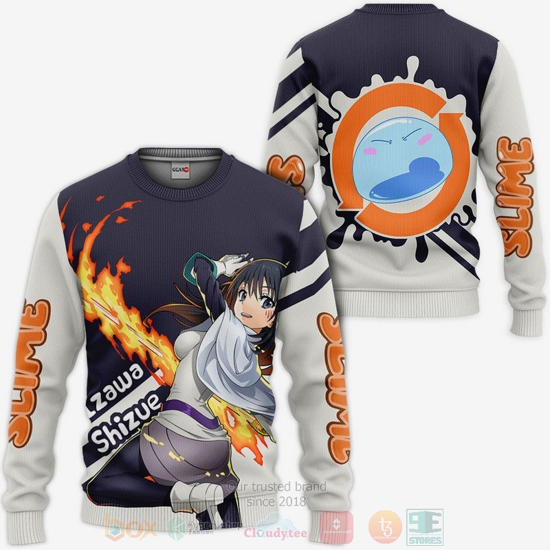 BEST Anime Slime Izawa Shizue TenSura All Over Print Hoodie-Bomber Jacket 2 Slime Izawa Shizue TenSura Anime 3D Hoodie Bomber Jacket 1
