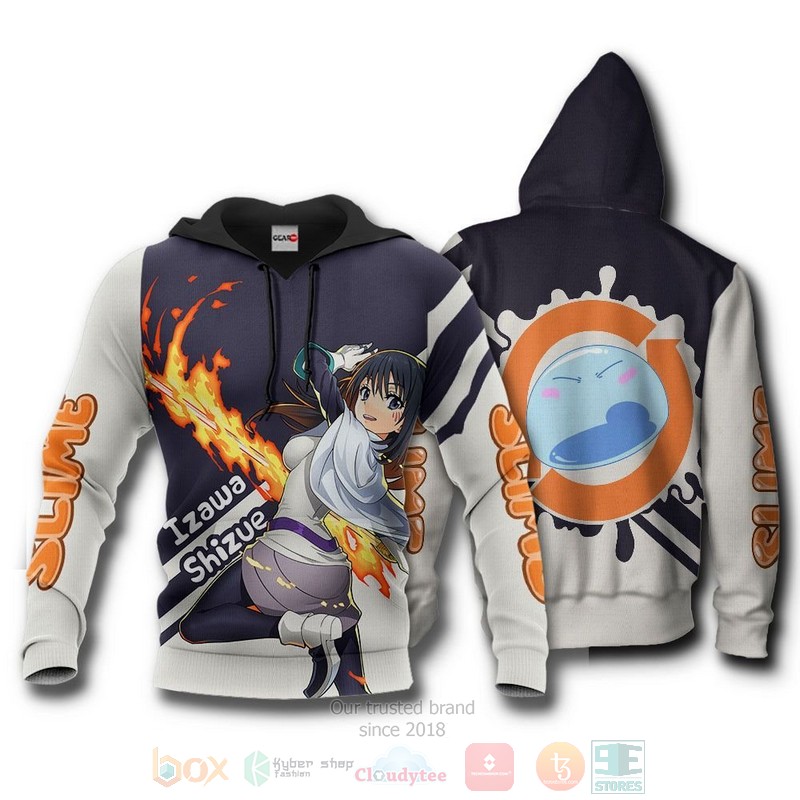 BEST Anime Slime Izawa Shizue TenSura All Over Print Hoodie-Bomber Jacket 3 Slime Izawa Shizue TenSura Anime 3D Hoodie Bomber Jacket 1 2