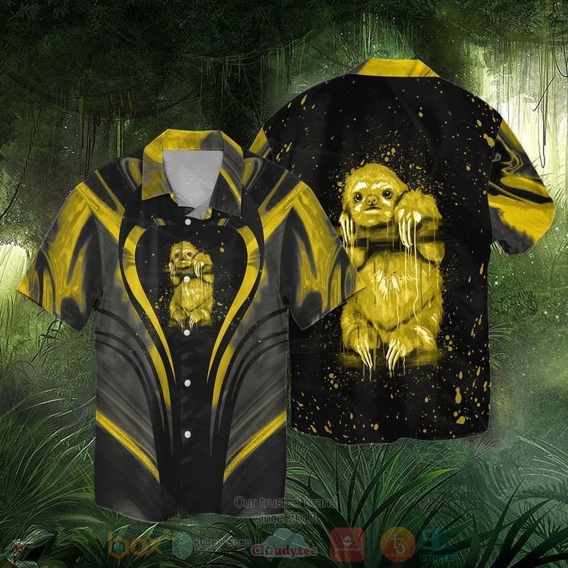 Sloth Color Short Sleeve Hawaiian Shirt