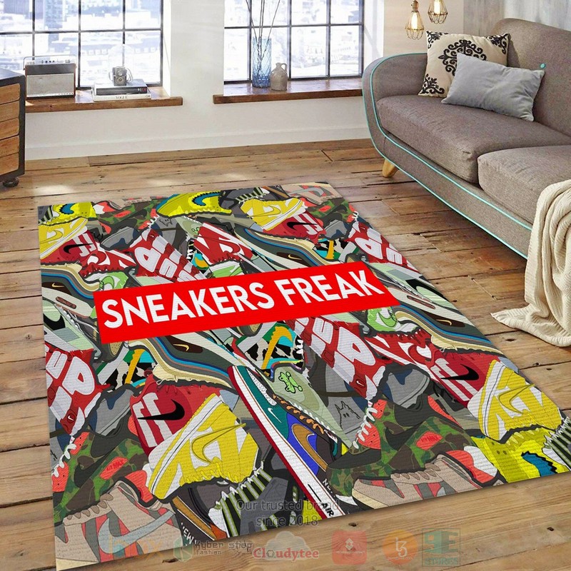 Sneakers Freak Fashion Logo Area Rugs