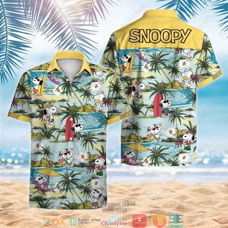 Snoopy II Short Sleeve Hawaiian Shirt 3 Snoopy II Short Sleeve Hawaiian Shirt