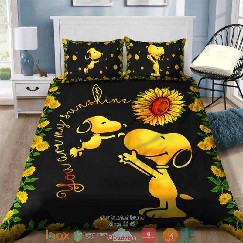 Snoopy Sleepy Halloween and Christmas Duvet Cover Bedroom Set