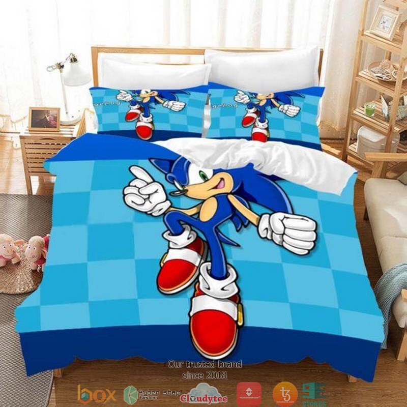 Sonic The Hedgehog Anime Duvet Cover Bedroom Set