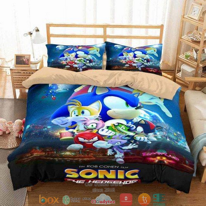 Sonic The Hedgehog Movie Duvet Cover Bedroom Set