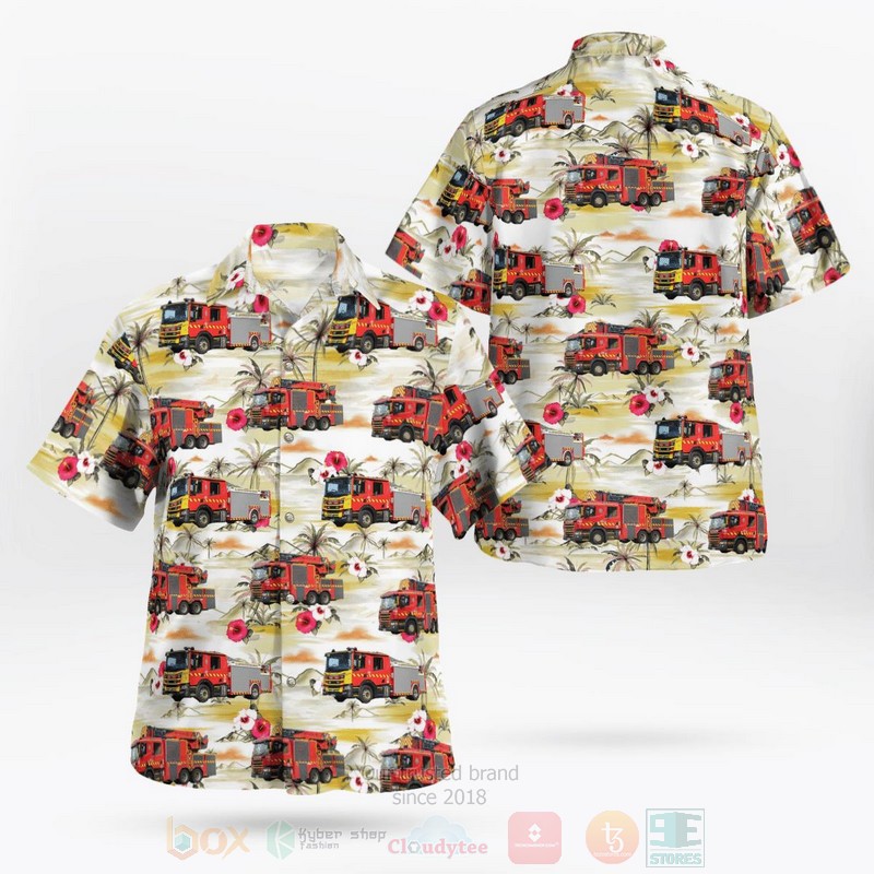 BEST South Australian Metropolitan Fire Service SAMFS 3D Aloha Shirt word1