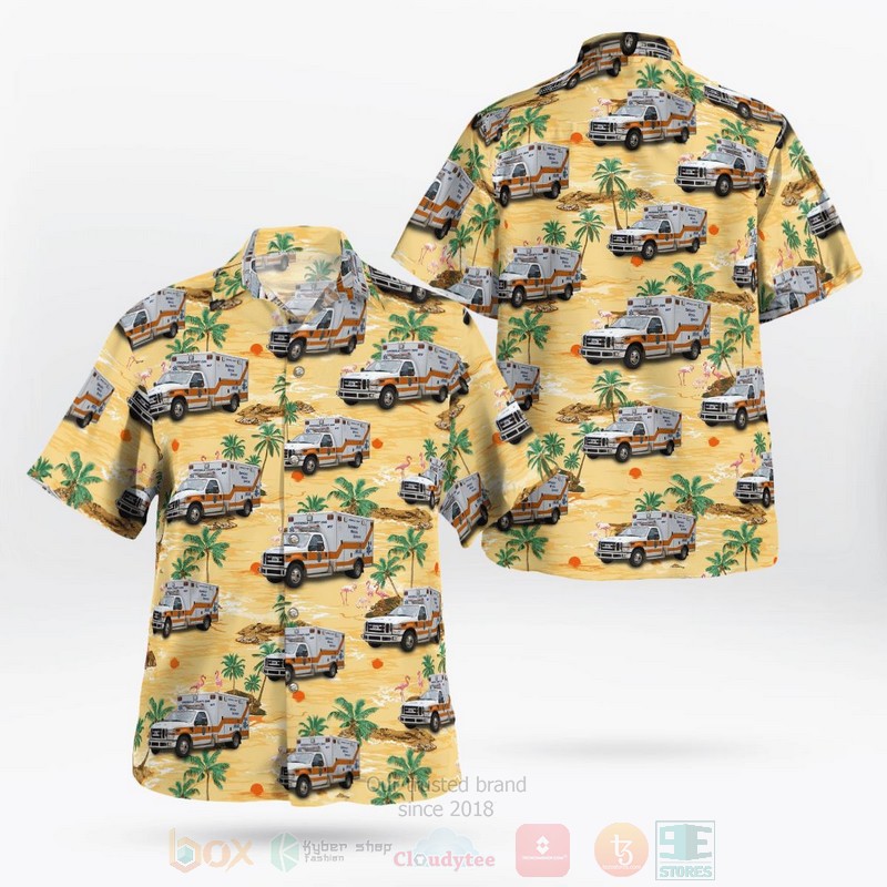 South Carolina Greenville County EMS Hawaiian Shirt