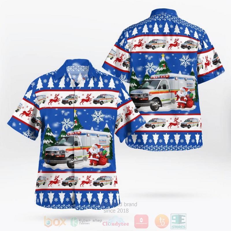 BEST South Western Ontario, Canada, Essex-Windsor EMS Christmas Blue 3D Aloha Shirt 8 BEST South Western Ontario, Canada, Essex-Windsor EMS Christmas Blue 3D Aloha Shirt word1