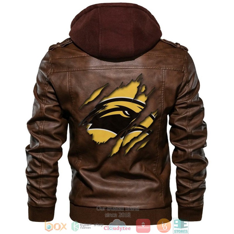 Southern Miss Golden Eagles NCAA Brown Leather Jacket