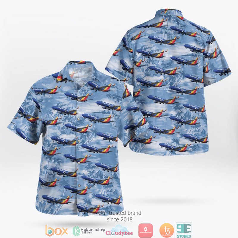 Southwest Airlines Boeing 737-800 Hawaiian Shirt word3