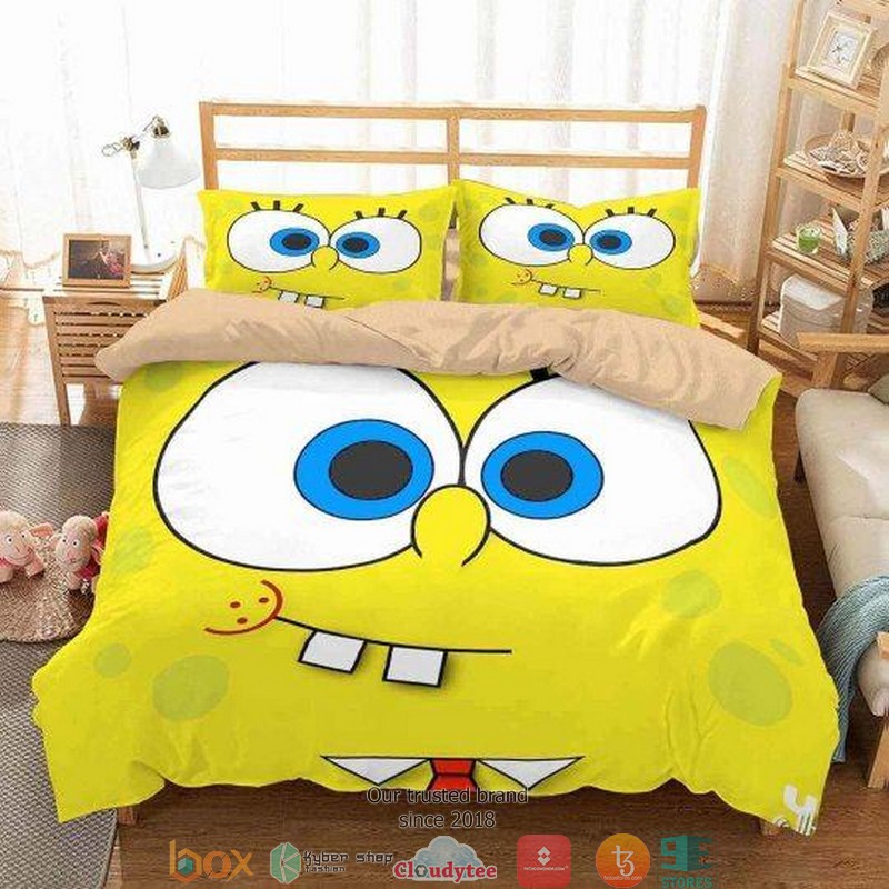 Spongebob Squarepants Face Duvet Cover Bedroom Set