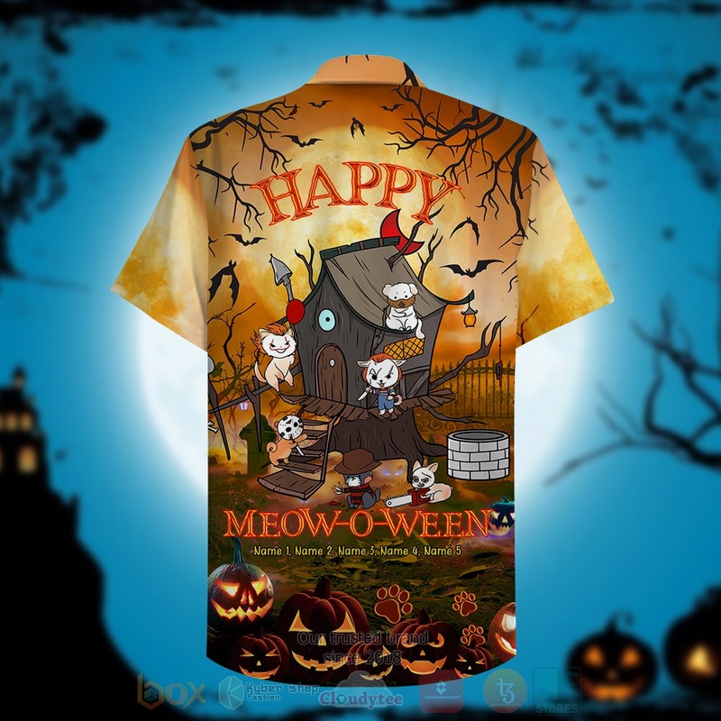 BEST Spooky Gifts For Cat Lovers Happy Meow-O-Ween 3D Aloha Shirt word2