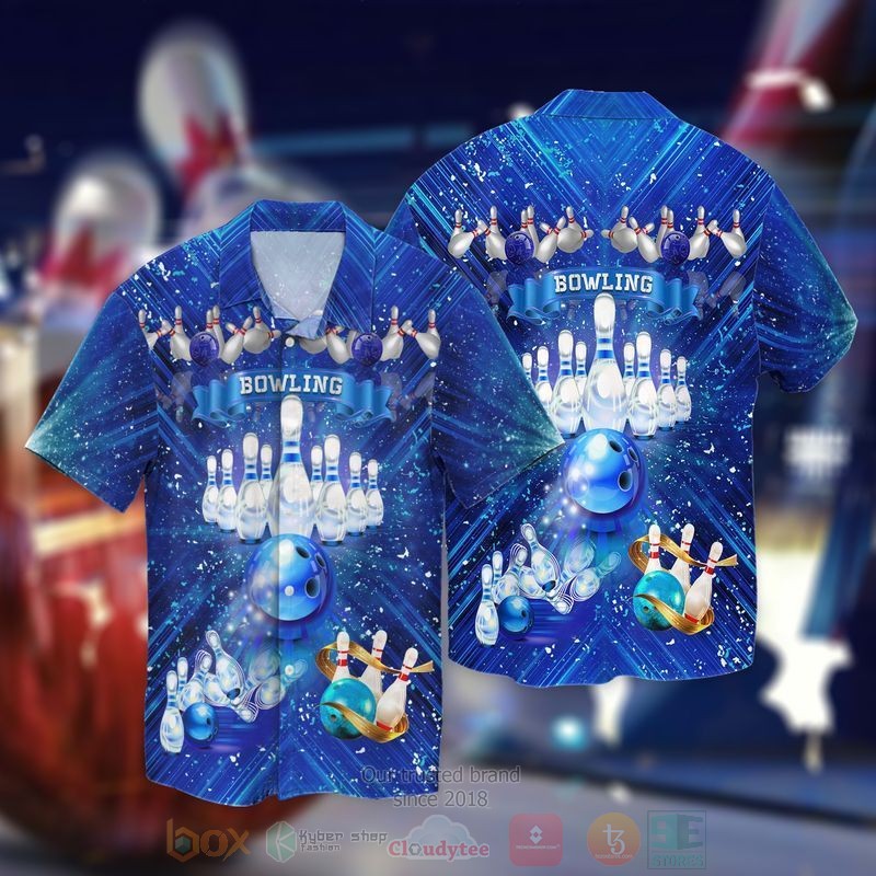 Sports Bowling Short Sleeve Hawaiian Shirt