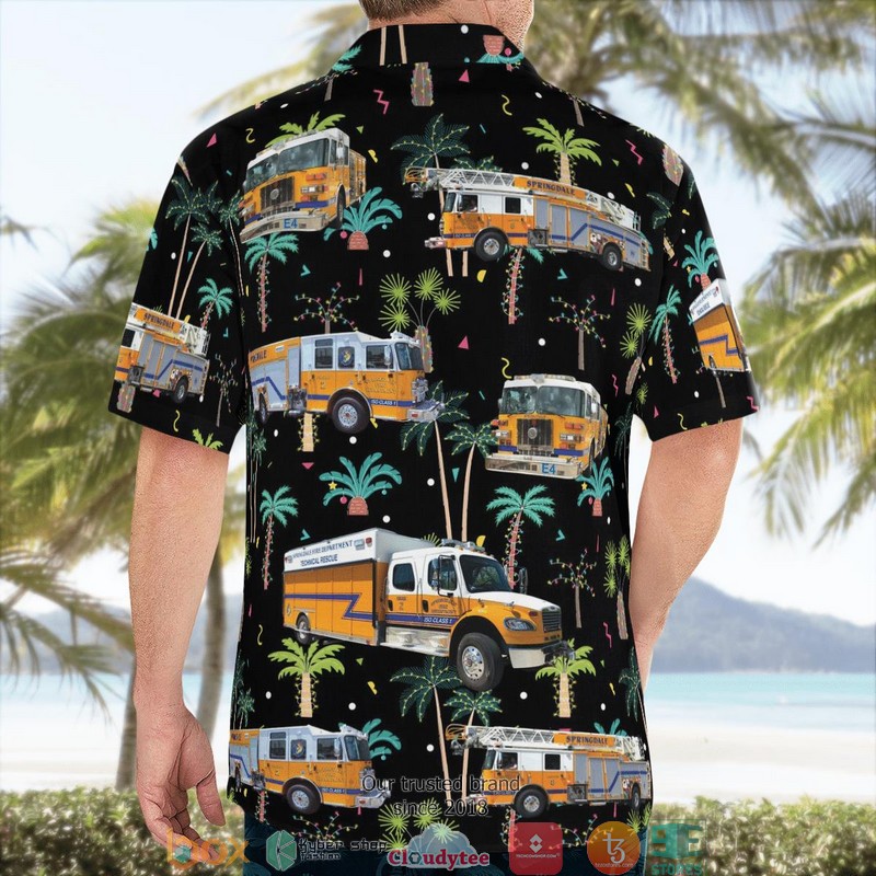 Springdale Fire Department 3D Hawaii Shirt 2 Springdale Fire Department 3D Hawaii Shirt 1