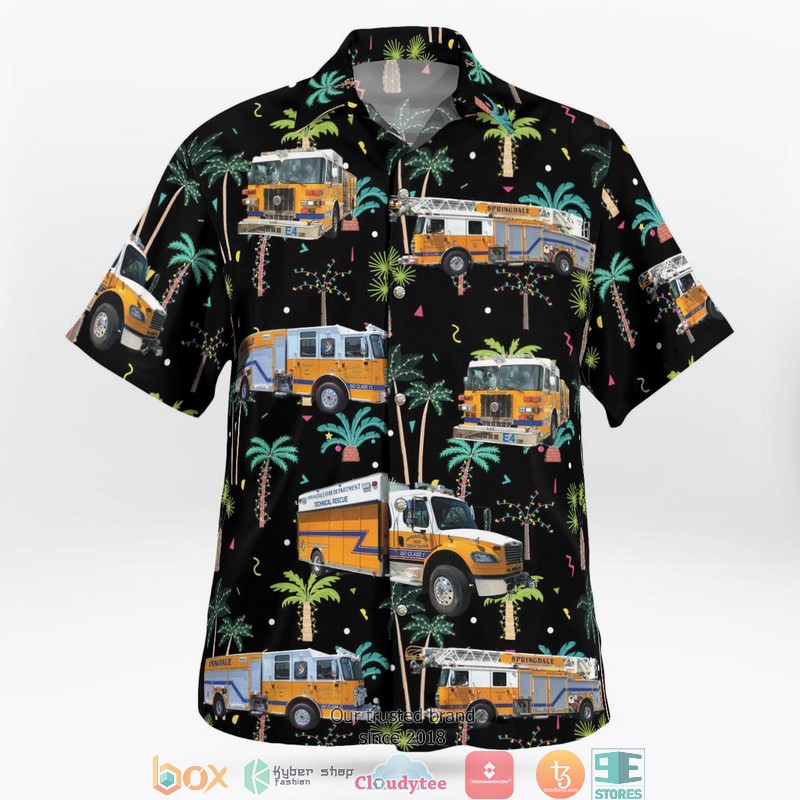 Springdale Fire Department 3D Hawaii Shirt 3 Springdale Fire Department 3D Hawaii Shirt 1 2