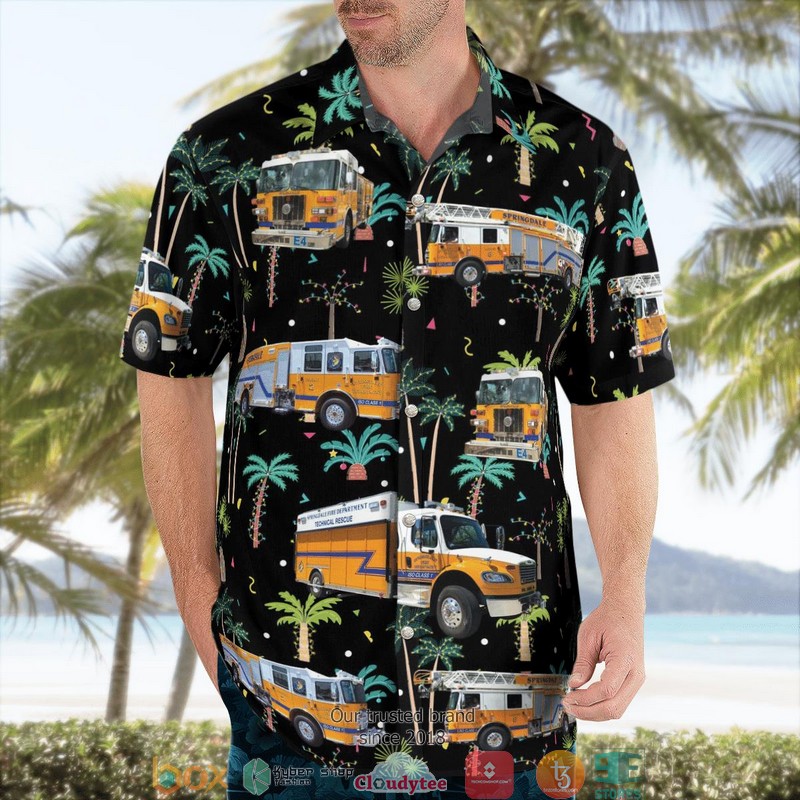 Springdale Fire Department 3D Hawaii Shirt 4 Springdale Fire Department 3D Hawaii Shirt 1 2 3