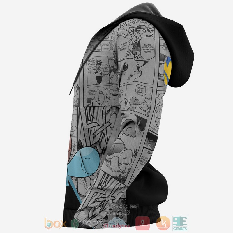 Squirtle Anime Pokemon Mix Manga 3D Hoodie Bomber Jacket 1 2 3 4 5