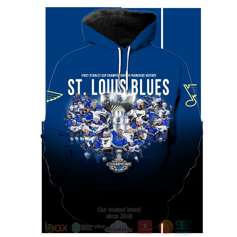 St Louis Blues NHL Stanley Cup Champions 3D Hoodie