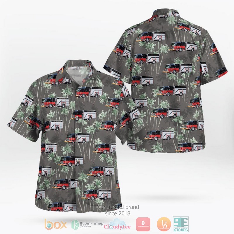 St. Lucie County Florida ST. Lucie County Fire Rescue Hawaiian Shirt word1