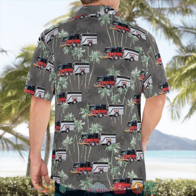 St. Lucie County Florida ST. Lucie County Fire Rescue Hawaiian Shirt word2