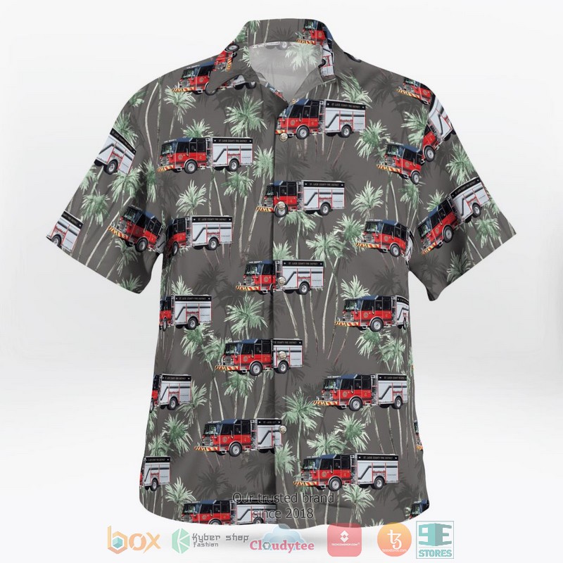St. Lucie County Florida ST. Lucie County Fire Rescue Hawaiian Shirt word2