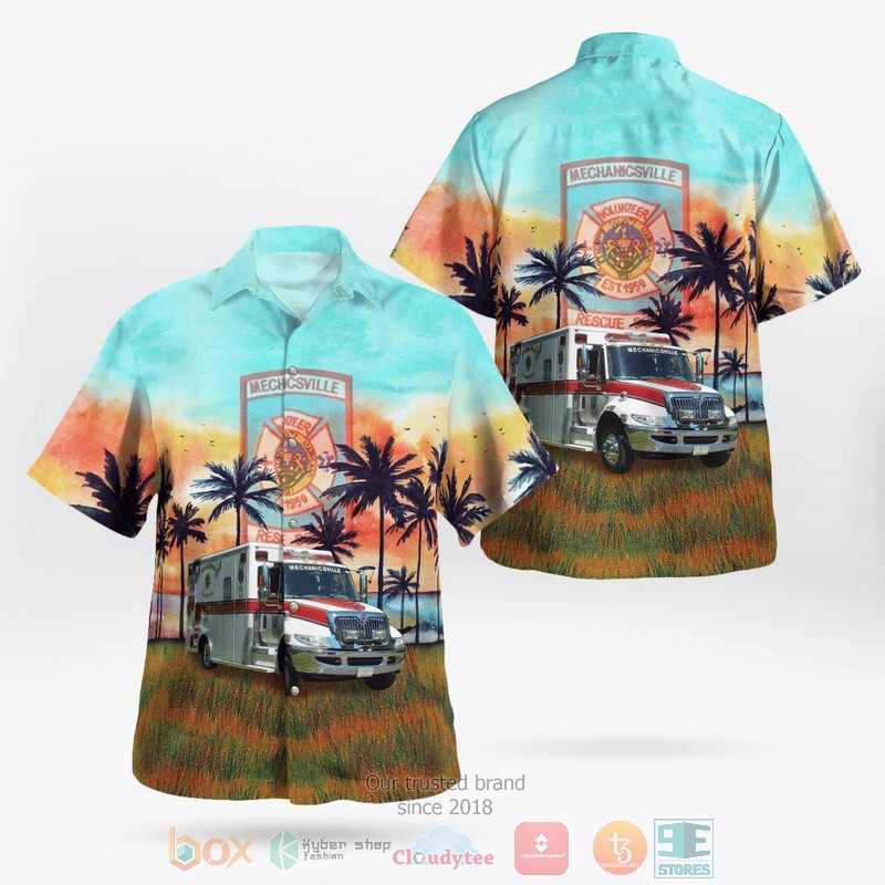 BEST St. Mary's County Maryland Mechanicsville Volunteer Rescue Squad Hawaii Shirt 9 St Marys County Maryland Mechanicsville Volunteer Rescue Squad Hawaiian Shirt