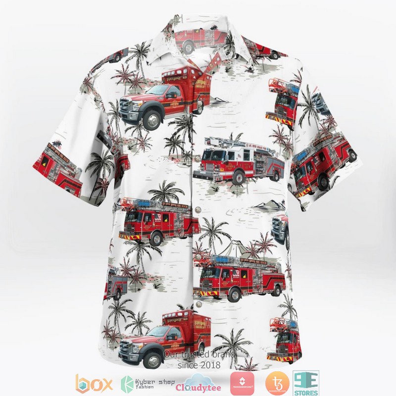 St Pete Beach Pinellas County Florida St Pete Beach Fire Department 3D Hawaii Shirt 1