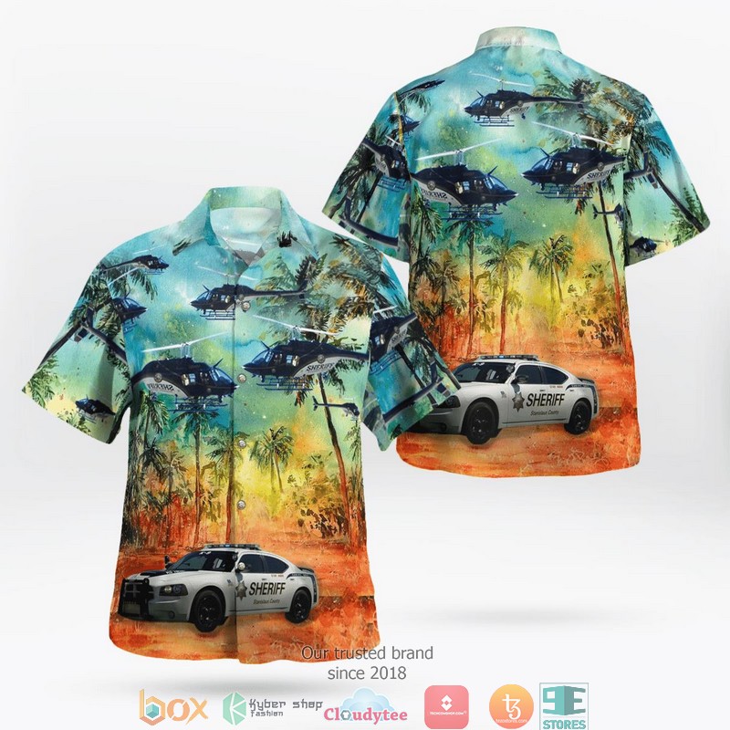 Stanislaus County Sheriff Car 1972 Bell 206B Jetranger II Helicopter N206BG 5 Hawaii 3D Shirt