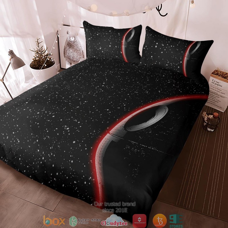Star Space Black Red Galaxy Bedding Set 3 Star Space Black Red Galaxy Bedding Set 1 2