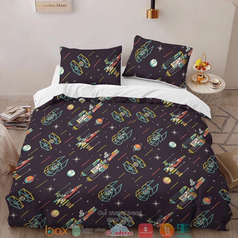 Star Space Dark Purple Bedding Set 2 Star Space Dark Purple Bedding Set 1