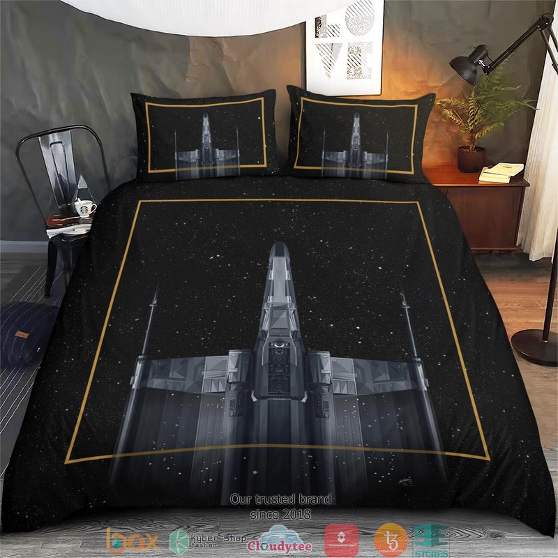 Star Space Galaxy Black Star Wars Bedding Set