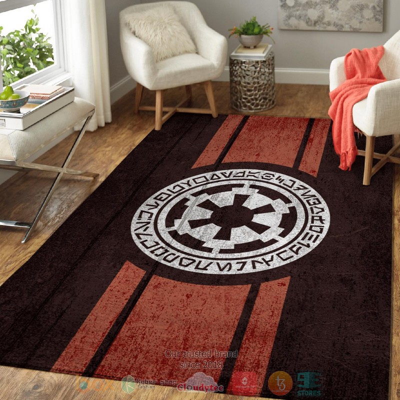 Star War Darth Vader logo brown rug