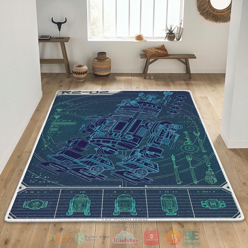 BEST Star War R2-D2 rectangle carpet 2 Star War R2 D2 rug 1