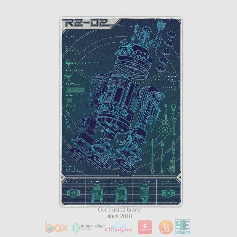 BEST Star War R2-D2 rectangle carpet 4 Star War R2 D2 rug 1 2 3