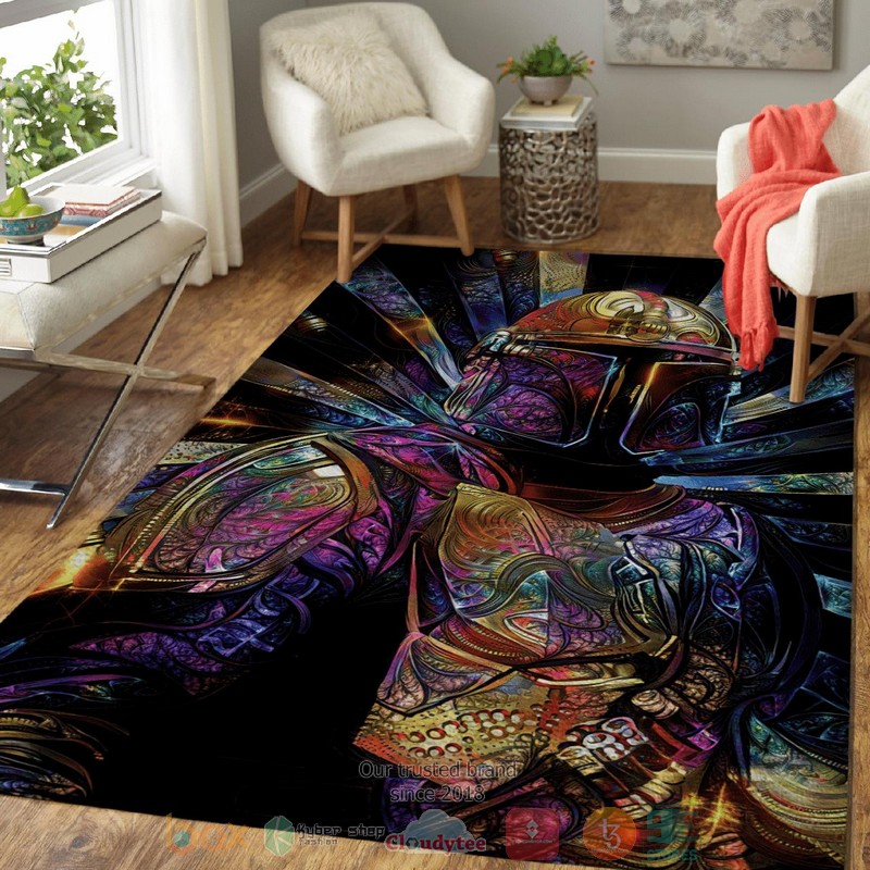 BEST Star War The Mandalorian art pink black rectangle carpet 10 Star War The Mandalorian art pink black rug