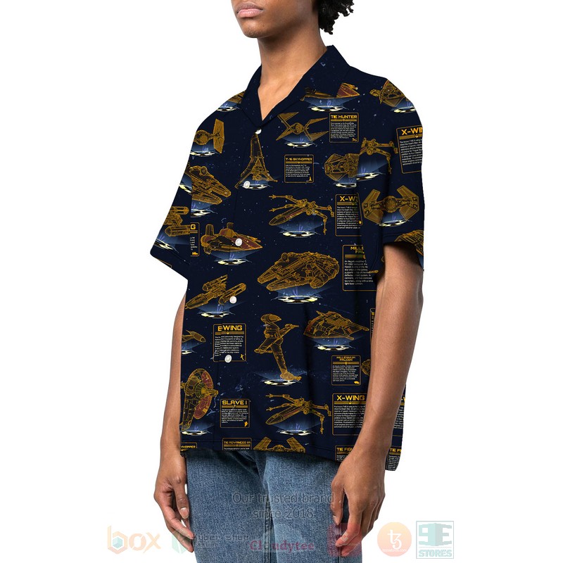BEST Star Wars Movies Aircraft Collection 3D Aloha Shirt 2 Star Wars Aircraft Collection Hawaiian Shirt 1